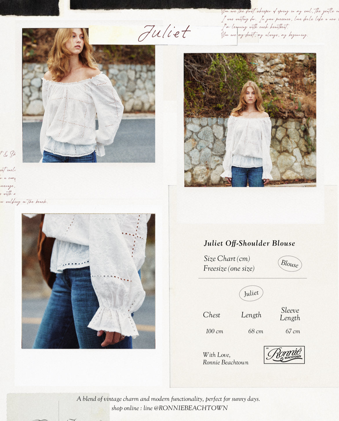 Juliet Hobo Off-shoulder Blouse