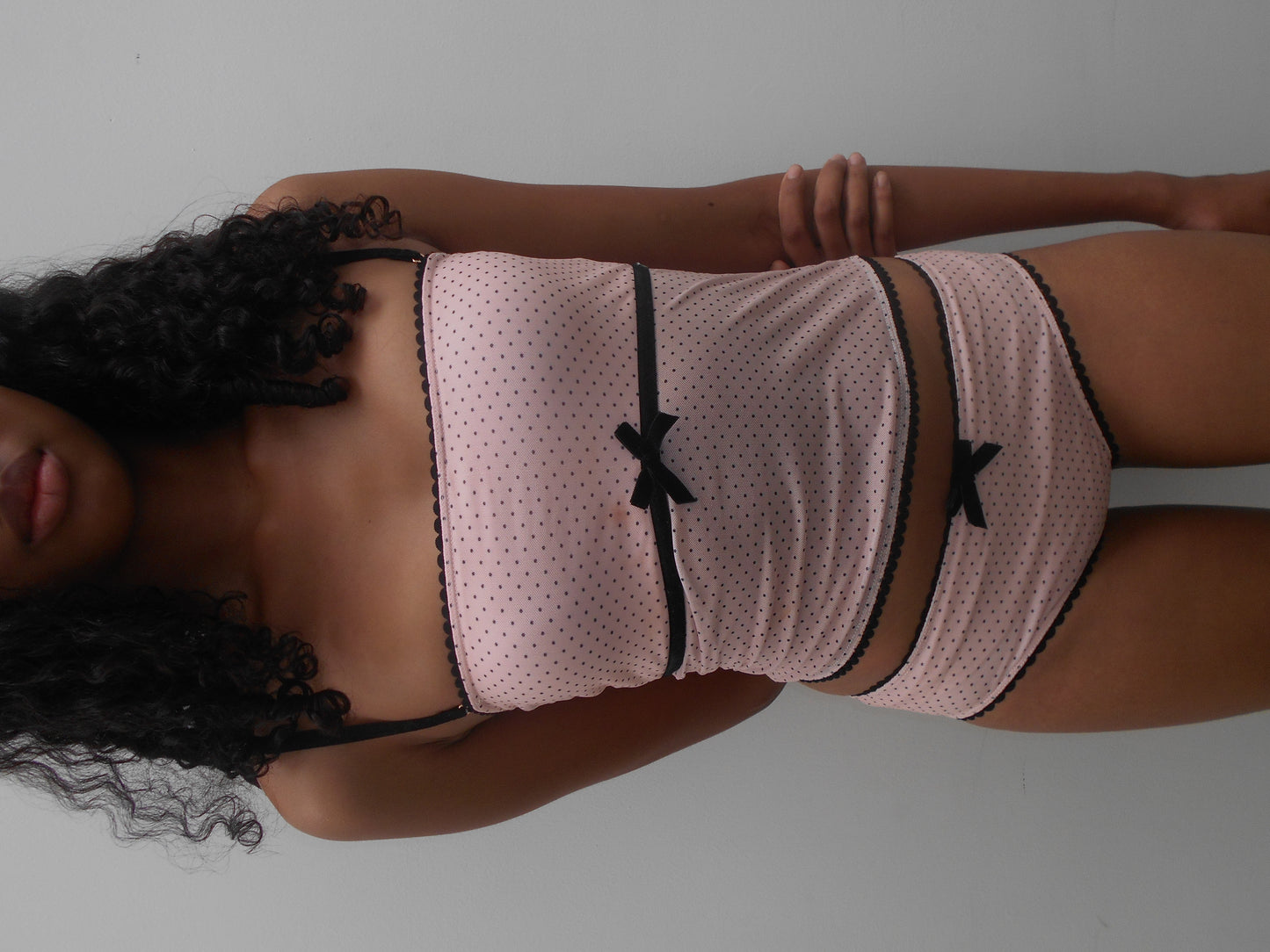 Betty two-piece swimsuit (pink dot)