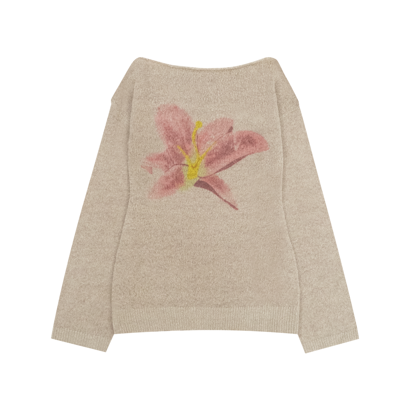 Lily Flower Knitted Sweater