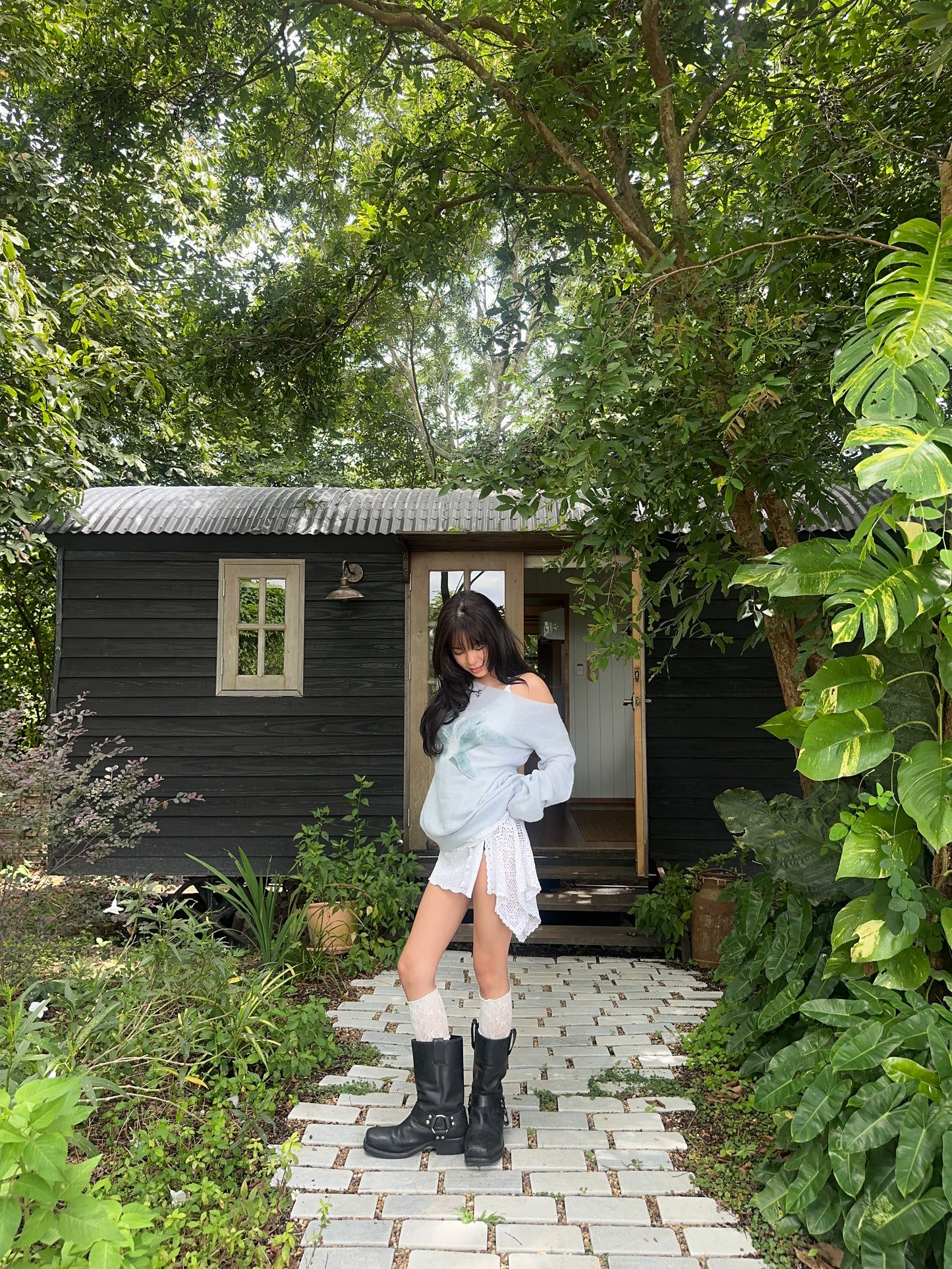 Lily Flower Knitted Sweater