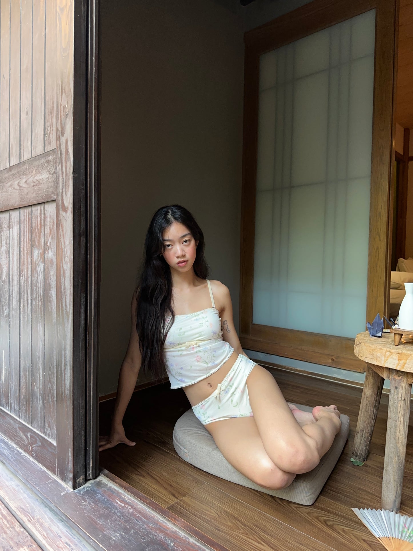 Betty two-piece swimsuit (ivory garden)