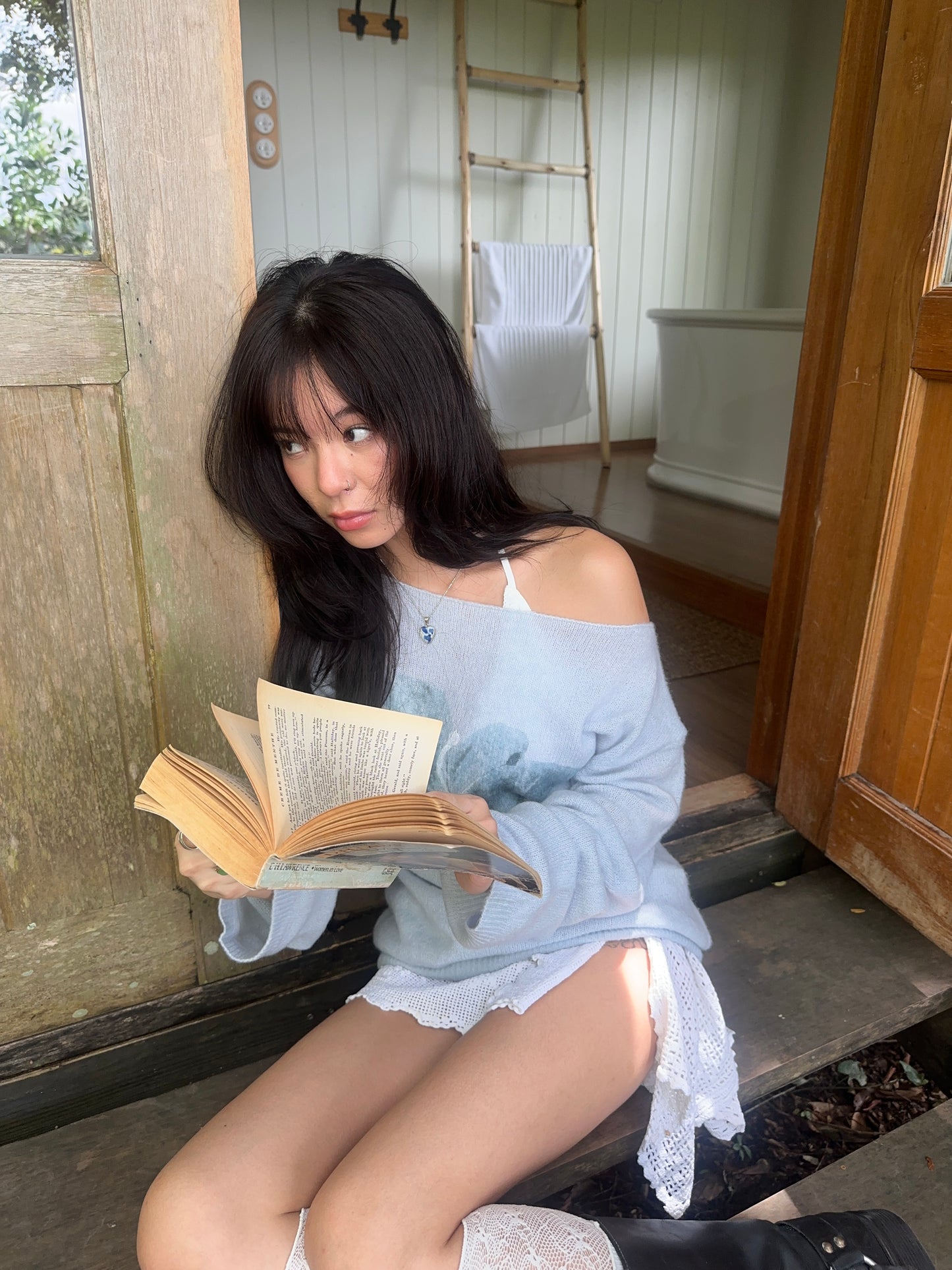 Lily Flower Knitted Sweater