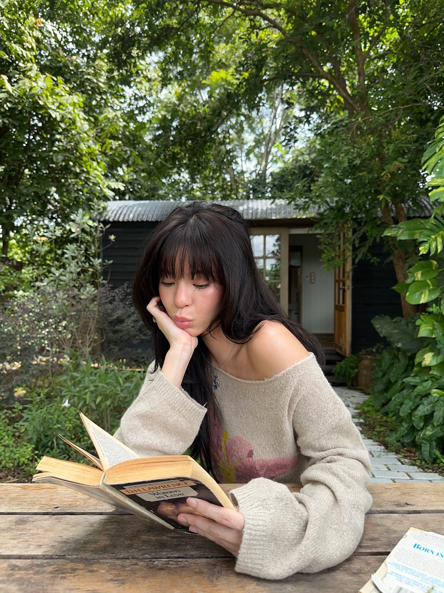 Lily Flower Knitted Sweater