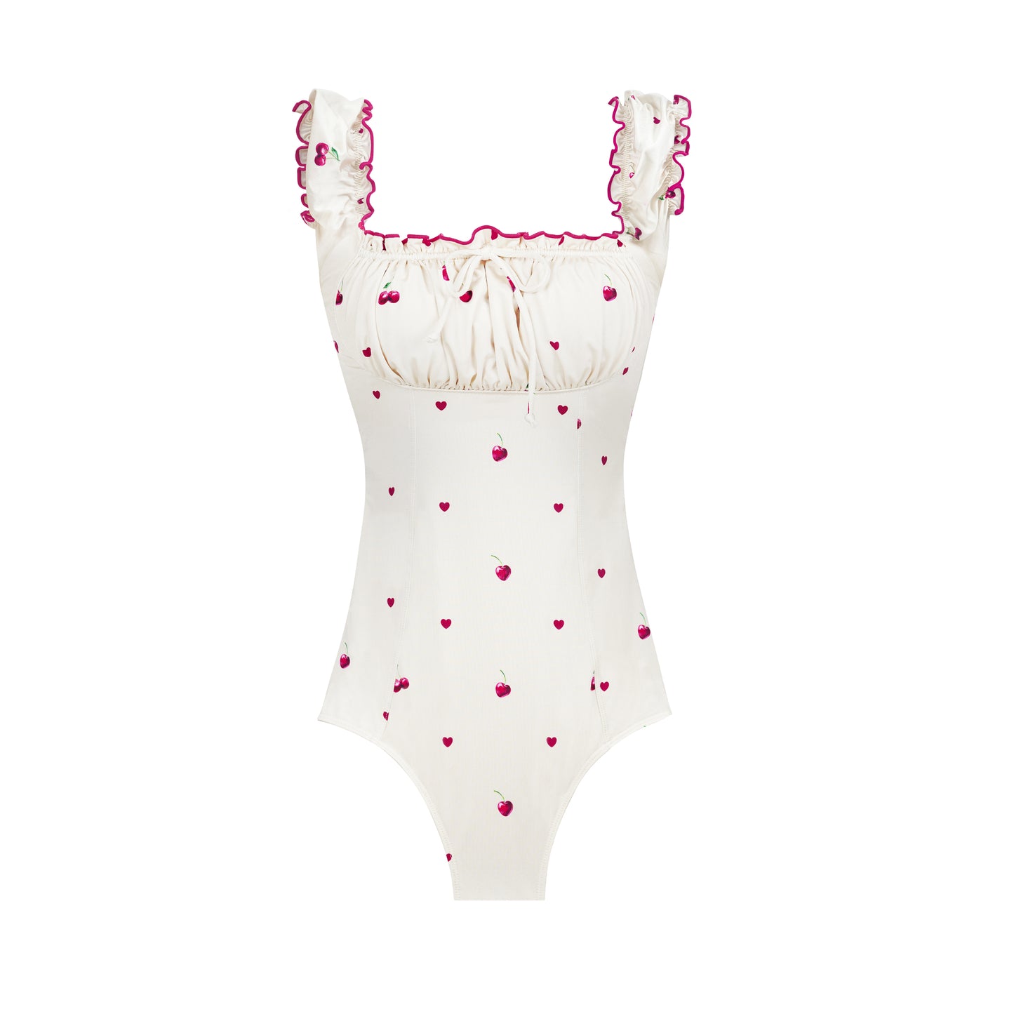 Lolita Ruffle one piece swimsuit (cherry)