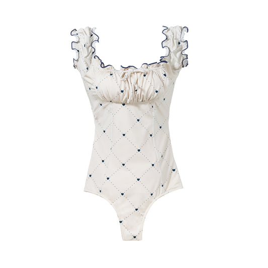 Lolita Ruffle one piece swimsuit (heart)